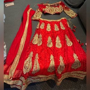 Red Lengha size small